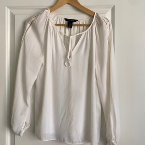 Tie front draped blouse
